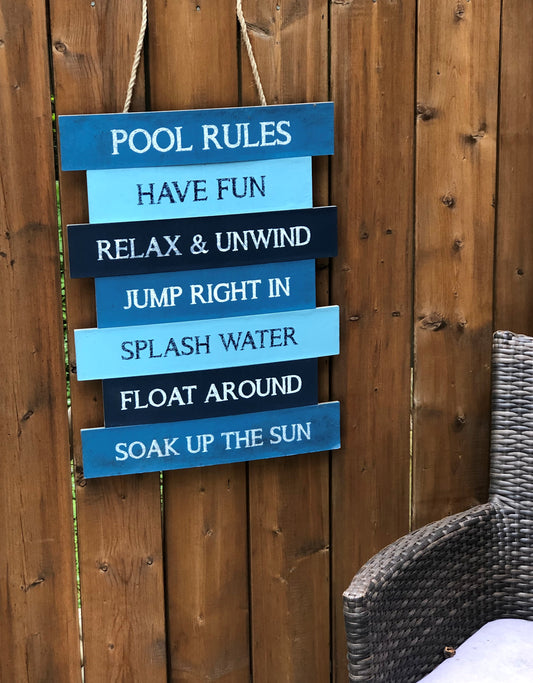 Summer Poolside Rules Quote Sign