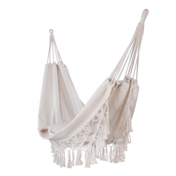 Ireland Natural Single Hammock with fringes