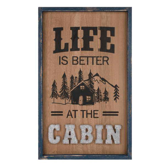 Life at the Cabin Rustic Wall Art Plaque